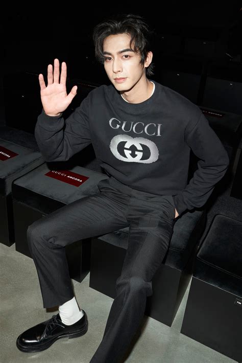 famous celebrities asian model gucci photos|Celebrities Front Row at Gucci Fall 2024 Ready.